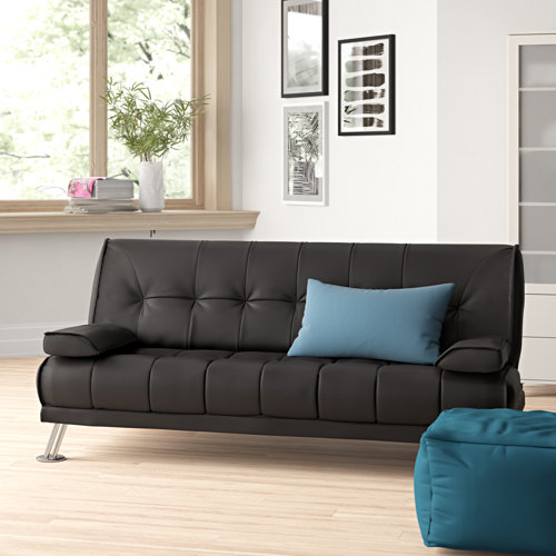 Zipcode Design Marylee 3 Seater Vegan Leather Sofa Bed & Reviews Wayfair.co.uk
